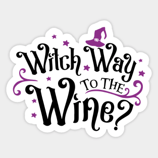 Witch way to the wine? Spooky season Sticker